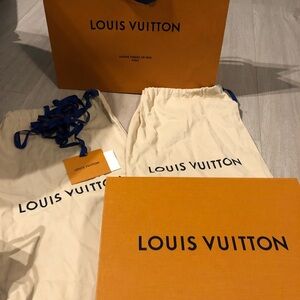 Louis Vuitton Box + Dust Bags + Shopping Bag
